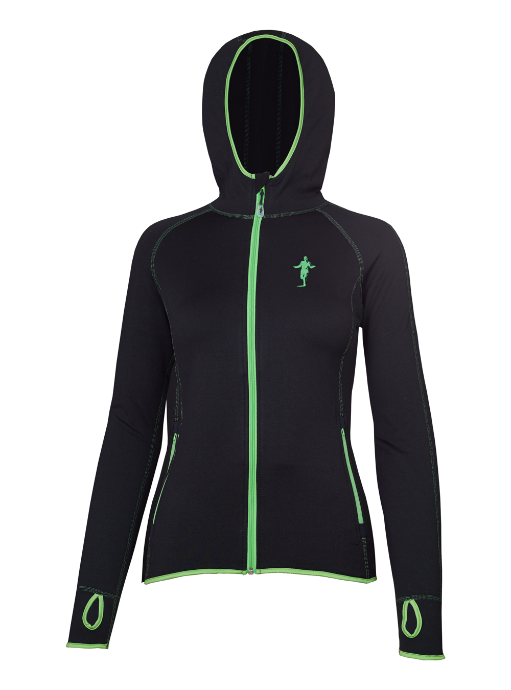 thoni mara Lauf Fleece Hoodie Damen | LAUFDAMEN WOMEN Thoni Mara Fleece Hoodie Kapuzenpullover schwarz blau