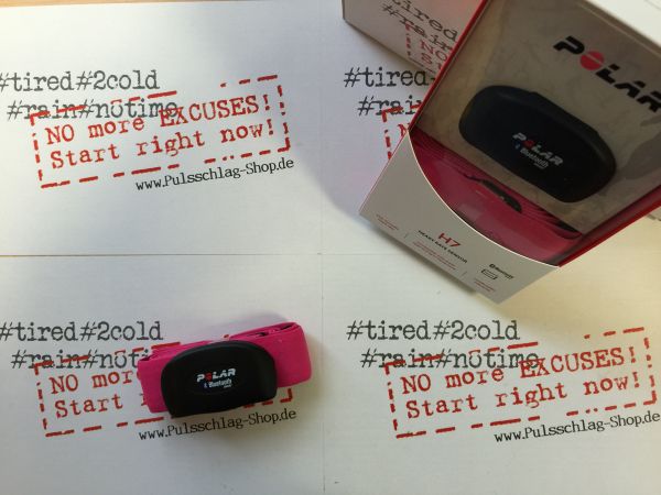 POLAR Brustgurt H7 Model 2016 pink, WearLink, M-XXL, 92053186 für iPhone / Android