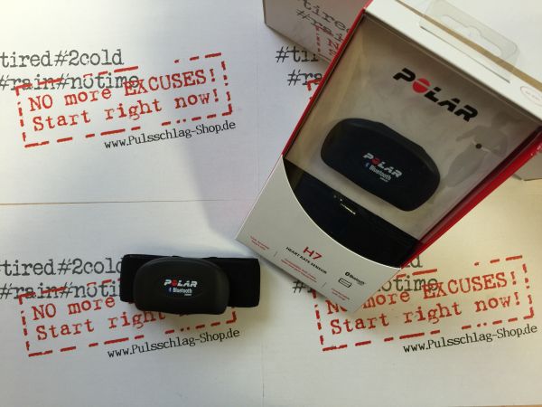 POLAR Brustgurt H7 Model 2016 schwarz, WearLink, M-XXL, 92053178 für iPhone / Android
