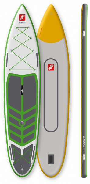 GRAND TOUR SPORTS GTS TOURING 12.6 DCT - SUP Board - grün, weiss, gelb